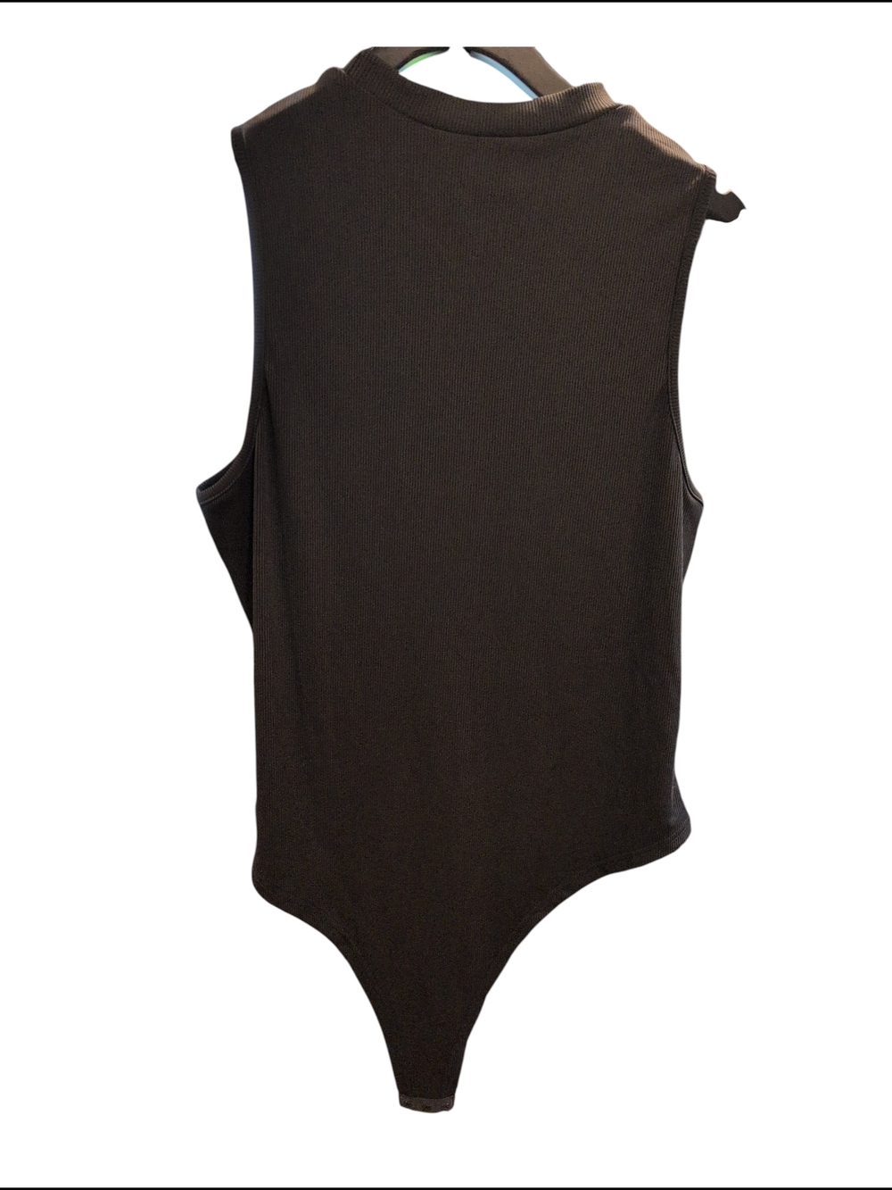 SHEIN Curve Black Mock Neck Bodysuit | Sleeveless High Cut | Size 1XL